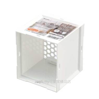 Asdfkitty 日本製inomata 白色方形組立式收納架 有洞收納筒 可愛家精品店 I郵購 Postmall