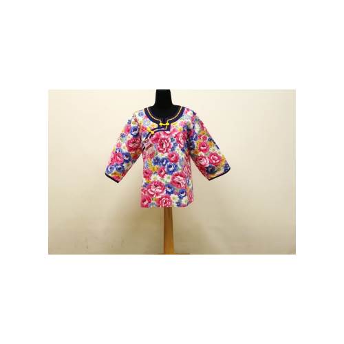 客家服飾 女大人客家花布衫女大花衫圓領 保證責任苗栗縣手工業生產合作社 I郵購 Postmall