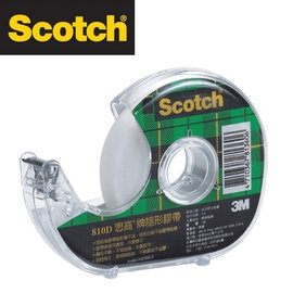 3M 810D-1/2 Scotch® 隱形膠帶 (12mmx32.9m)-附輕便膠台 / 個