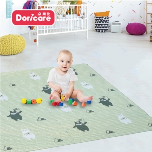 【Doricare朵樂比】超Q彈防護遊戲巧拼地墊60x60cm快樂小熊-附邊條4入