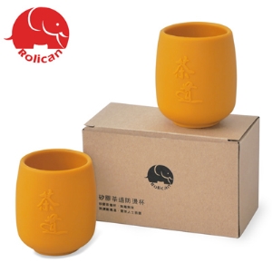 (出清)Rolican樂立康矽膠茶道防燙杯(2入組)
