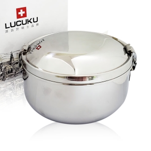 【瑞士LUCUKU】304不鏽鋼雙層隔熱便當盒/餐盒(800ml)_地球家(弘麒)_