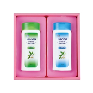 《沙威隆》抗菌禮盒(抗菌沐浴精330ml*1＋抗菌洗髮精330ml*1/盒，6盒/組)
