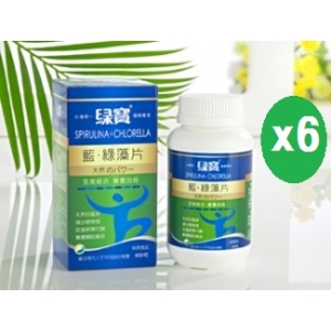 綠寶 藍綠藻片 700錠/瓶X6瓶