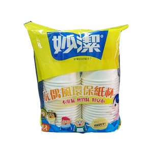 妙潔 玩偶風環保紙杯250ml  (1包36入)