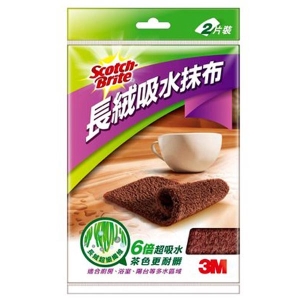 3M百利 超吸水抹布2入(咖啡色)