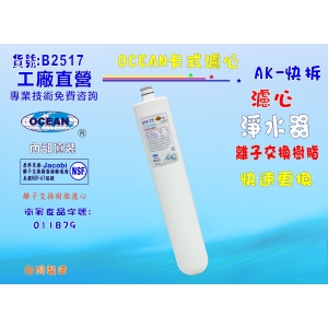 【七星淨水】卡式長型離子交換樹脂淨水器 電解水機 飲水機 簡單快速DIY安裝(貨號B2517)
