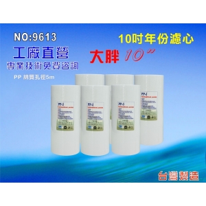 【七星淨水】10英吋大胖PP套裝組.淨水器.水族館.魚缸濾水.軟水器.飲水機.RO機.過濾器 (貨號9613)