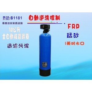 【七星淨水】地下水處理全戶水塔過濾30公升自動逆洗控制除鐵錳砂過濾器餐飲淨水器養殖業(貨號B1181)