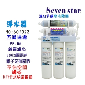 【Seven star淨水網】淨水器卡式五管過濾器DIY快速更換濾心 貨號:B1023