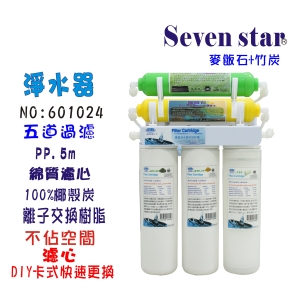 【Seven star淨水網】淨水器卡式五管過濾器DIY快速更換濾心 貨號:B1024