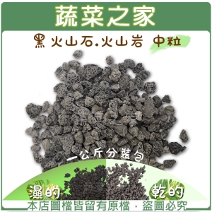 【蔬菜之家001-AA18】黑火山石.火山岩-中粒1公斤分裝包