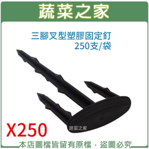 【蔬菜之家012-A25-250】三腳叉型塑膠固定釘 250支/袋