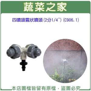 【蔬菜之家007-AC906.1】四噴頭霧狀噴頭(2分1/4