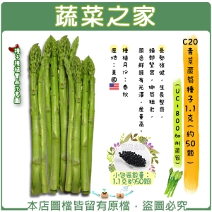 【蔬菜之家】C20.青莖蘆筍種子1.1克(約50顆)(UC-800加州蘆筍)
