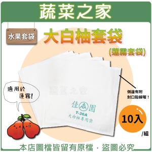 【蔬菜之家010-A45-1】大白柚套袋(蓮霧套袋)10入/組