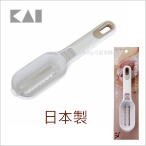 asdfkitty可愛家☆日本貝印有蓋刮魚鱗器-防噴歐-日本製