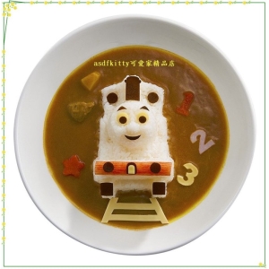 asdfkitty可愛家☆賠錢出清特價 湯瑪士大臉造型半立體飯糰模型含起司壓模-日本製