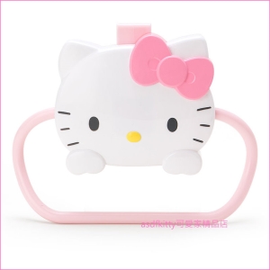 asdfkitty可愛家☆KITTY流理台專用擦手巾架/抹布架/毛巾架-耐重1KG-日本正版商品