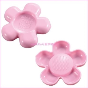 asdfkitty可愛家☆KITTY花朵造型磨泥器/小型研磨器-磨薑.蒜頭.巧克力.不怕磨破手-日本正版商品