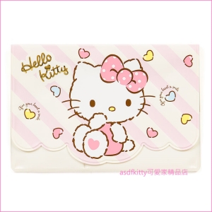 asdfkitty可愛家☆KITTY 存摺收納夾-可放存摺.卡片.證件...等-日本正版商品