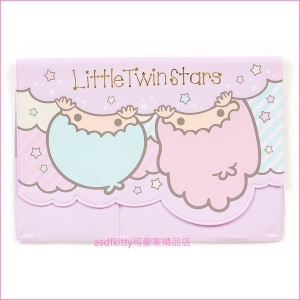 asdfkitty可愛家☆雙子星存摺收納夾-可放存摺.卡片.證件...等-日本正版商品