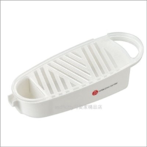 asdfkitty可愛家☆日本製 下村工業 白色粗細2用水切磨泥器/研磨器-磨蘿蔔.蘋果.山藥.南瓜.蒜頭.薑.副食品