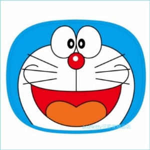 asdfkitty可愛家☆哆啦A夢大臉2入摺疊車窗用遮陽板-日本正版商品