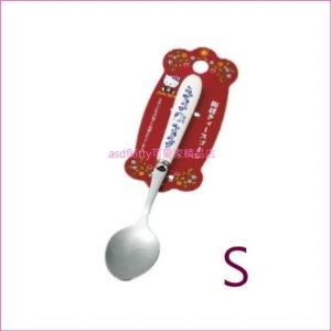 asdfkitty可愛家☆KITTY陶瓷柄不鏽鋼湯匙-S-日本正版商品