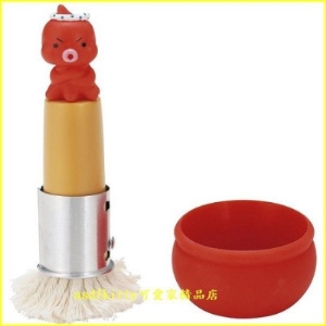 asdfkitty可愛家☆貝印章魚燒造型油刷子含油皿-DS-1019-日本正版商品