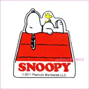 asdfkitty可愛家☆SNOOPY史努比車用裝飾磁鐵/汽車.機車.冰箱.微波爐.電腦主機都可-日本正版商品