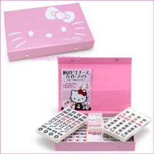 asdfkitty可愛家☆超低價 KITTY日本麻將-做工精美 適合收藏-日本正版商品
