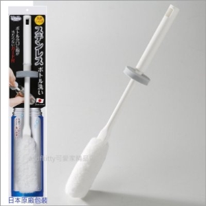 asdfkitty可愛家☆SANKO不鏽鋼瓶專用纖維式清潔刷(免用清潔劑)-長柄好刷-日本製