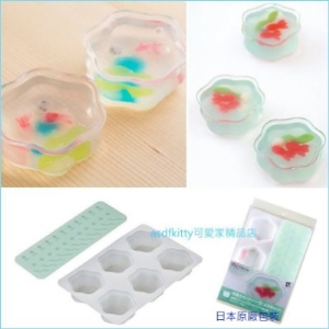 asdfkitty可愛家☆貝印 金魚魚缸矽膠模型-做和菓子.菜凍.布丁.果凍..冰塊.手工皂-日本正版商品