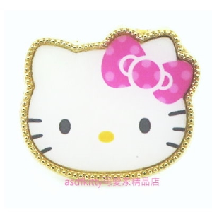 asdfkitty可愛家☆KITTY兒童用金屬戒指-戒圍可調整-日本正版商品