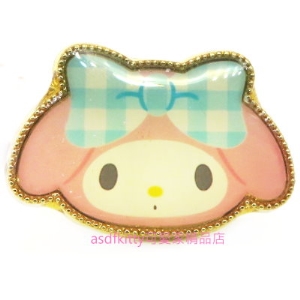 asdfkitty可愛家☆美樂蒂兒童用金屬戒指-戒圍可調整-日本正版商品