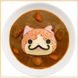 asdfkitty可愛家☆妖怪手錶半立體飯糰模型含起司壓模-咖哩飯.便當都好用-日本製