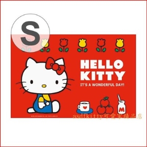 asdfkitty可愛家☆KITTY紅藍版野餐墊/沙灘墊-60*90公分-防水材質-日本正版商品