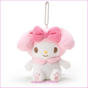 asdfkitty可愛家☆美樂蒂造型玩偶雙面捲尺-可量到150公分-可當吊飾-日本正版商品