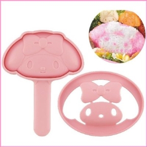 asdfkitty可愛家☆美樂蒂臉型飯糰模/壽司模型含表情粉篩-可做鳳梨酥/綠豆糕.漢堡肉-日本製