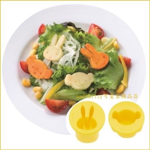 asdfkitty可愛家☆Miffy米飛兔蔬菜壓模2入-可做餅乾.壓起司.火腿.當手工皂印章-日本製