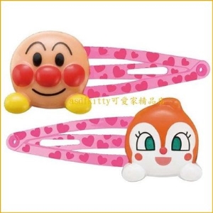 asdfkitty可愛家☆麵包超人+小病毒 2入兒童髮夾/彈簧夾/瀏海夾-日本正版商品
