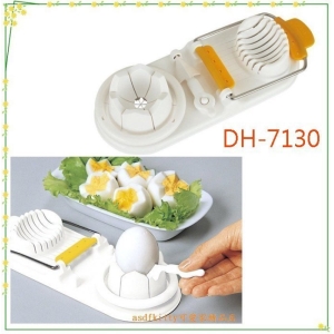 asdfkitty可愛家☆貝印三用黃色切蛋器 DH-7130 可切生香菇.蘑菇.快又整齊-花朵蛋沙拉-日本製