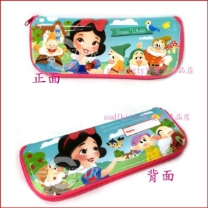 asdfkitty可愛家☆白雪公主L號防水環保餐具袋/筆袋/收納袋-韓國製