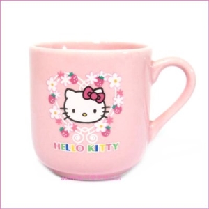 asdfkitty可愛家☆KITTY花圈濃縮咖啡杯/義式咖啡杯-日本正版商品