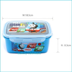 asdfkitty可愛家☆湯瑪士小火車 防燙304不鏽鋼方形便當盒1100ML-樂扣型-保鮮盒-韓國製