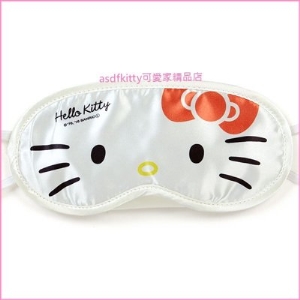 asdfkitty可愛家☆kitty 白 眼罩 舒適柔軟布料-日本正版全新