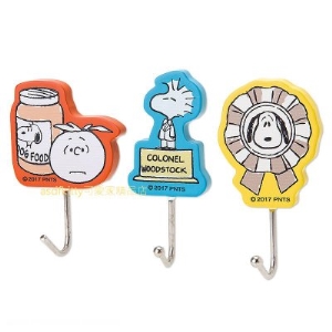 asdfkitty可愛家☆SNOOPY史努比磁鐵掛勾3入-耐重500g-日本正版商品