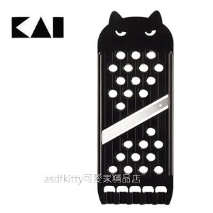 asdfkitty可愛家☆貝印 黑色貓咪蔬果切片磨泥器 DH-2724-日本製
