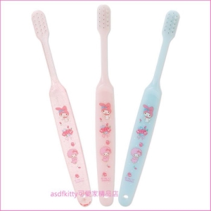 asdfkitty可愛家☆美樂蒂兒童牙刷3入-日本製